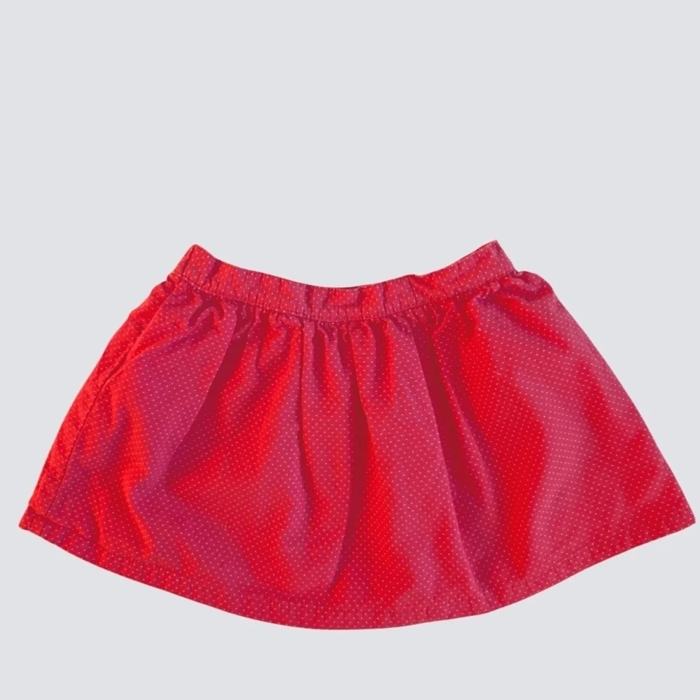 Gymboree Girls Red Skirt with White Dots Cotton Size 4T